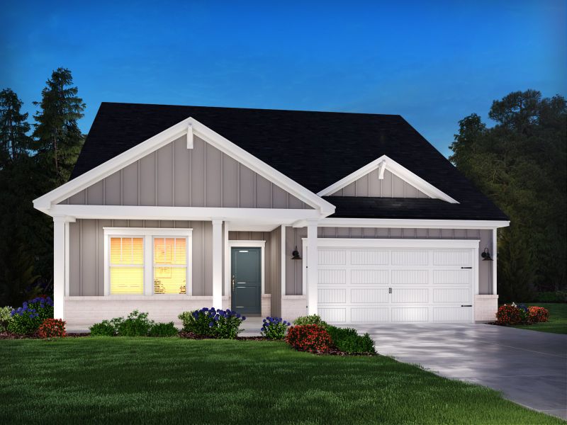 Representative exterior photo of a completed home built from the Carolina by Meritage Homes in Creekside Point, Little River, SC (Image 4).