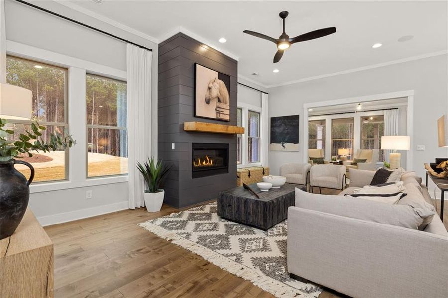 Furnished interior view inside a new home in Soleil Belmont Park, Canton (Image 6).