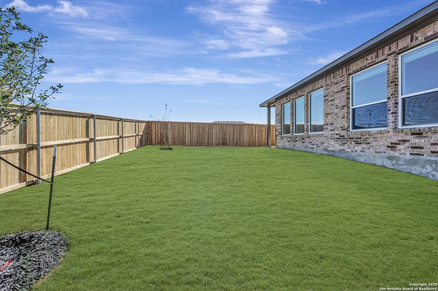 Exterior details and patio area of a home in Mayfair - Select Classic Series, New Braunfels (Image 19).