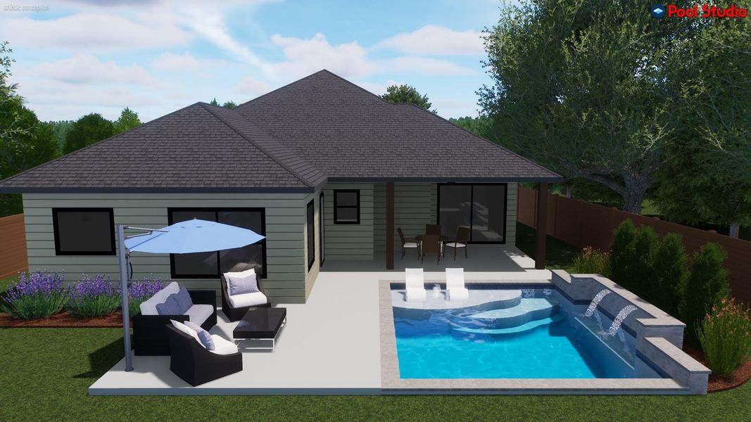Rendering for your potential future swimming pool! Rendering for your potential future swimming pool!
