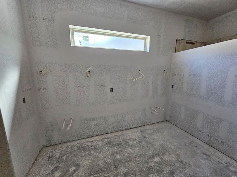 Primary Bath Double Vanity with knee space