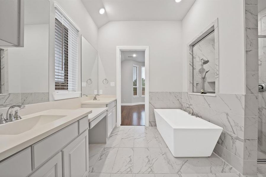 Furnished interior view inside a new home in , Fate (Image 17).