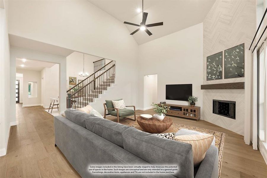 Furnished interior view inside a new home in Sunrise at Garden Valley 60-79, Waxahachie (Image 11).