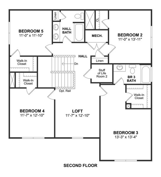 2D floor plan layout for the Capers by K. Hovnanian® Homes in Liberty Hill Farm, Mount Pleasant, SC (Image 4). 2D floor plan layout for the Capers by K. Hovnanian® Homes in Liberty Hill Farm, Mount Pleasant, SC (Image 4).