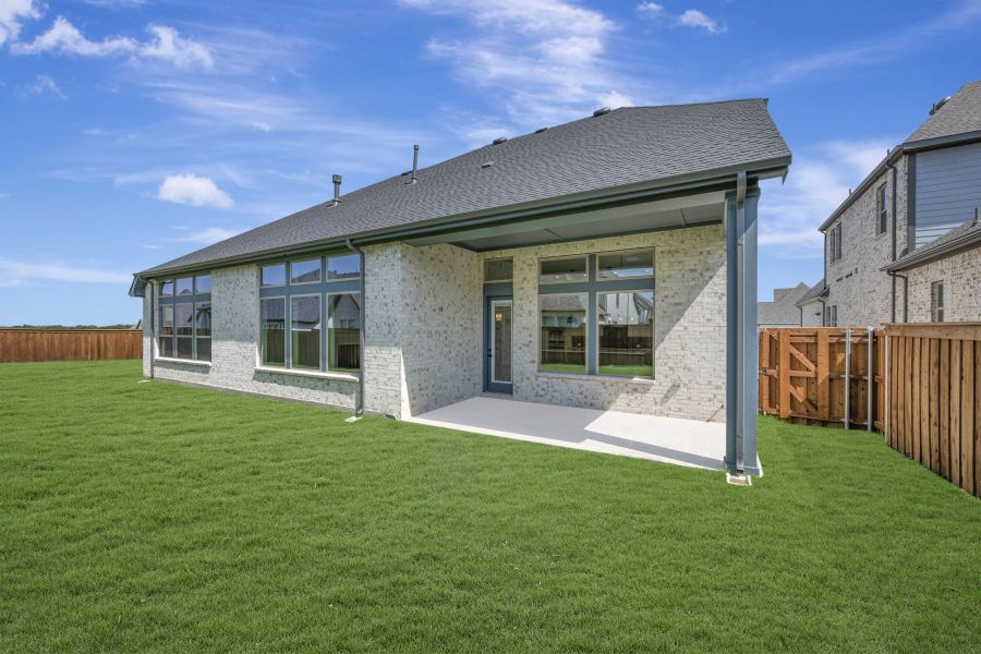 Exterior details and patio area of a home in Terraces – Estates, Rockwall (Image 3).