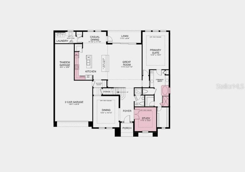 Additional  highlights added:  Study, gourmet kitchen, 8' interior doors and deluxe primary bath.