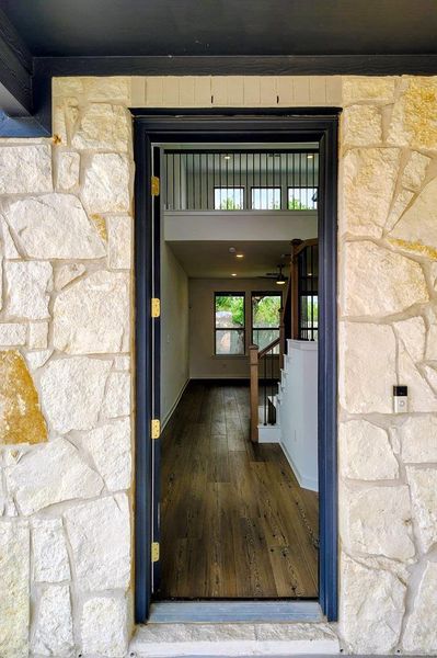 Exterior details and patio area of a home in Wolf Ranch, Georgetown (Image 21).