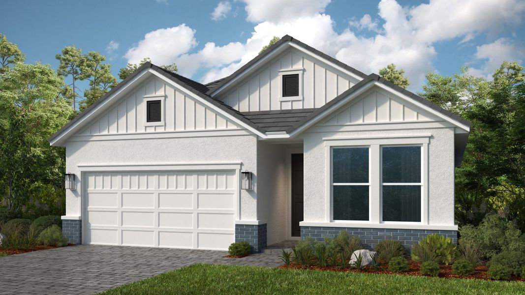 Representative exterior photo of a completed home built from the Stella by Taylor Morrison in Esplanade at Kingston, Estero, FL (Image 3).