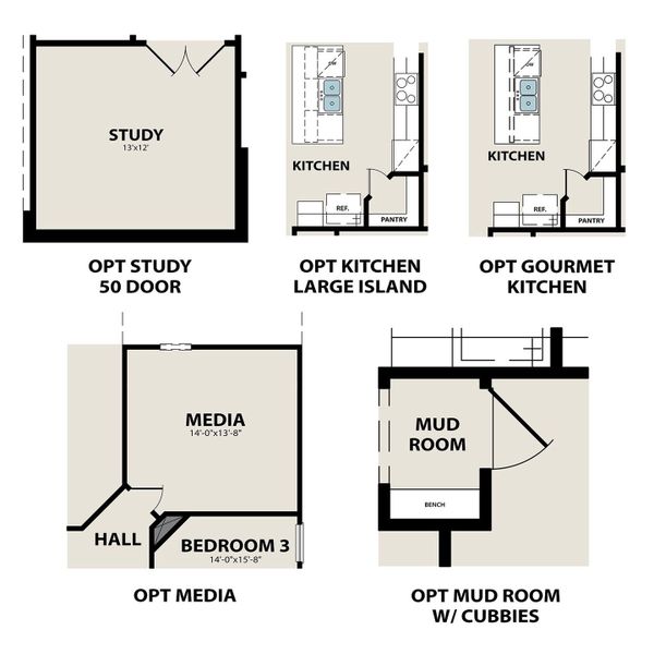 2D floor plan layout for the The Ridgeport M by Davidson Homes LLC in Parks at Foster Crossing, Anna, TX (Image 4).