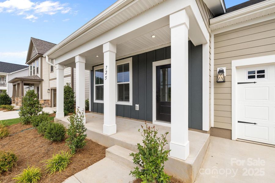 Front exterior of a new home in Lakeside Glen, York, SC, highlighting curb appeal (Image 26). Front exterior of a new home in Lakeside Glen, York, SC, highlighting curb appeal (Image 26).