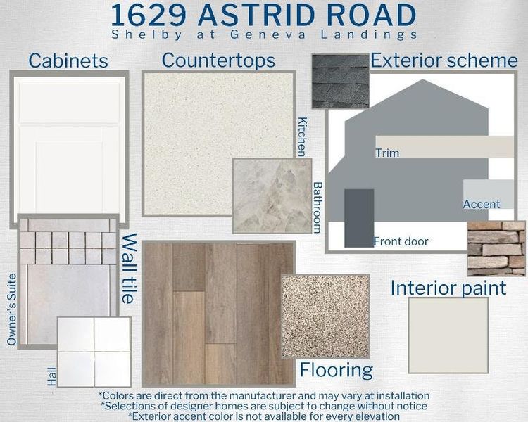 Shelby - Color Selections