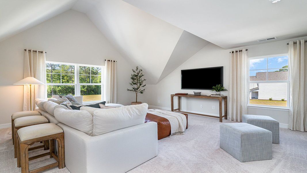 Representative furnished interior of a home built from the FORRESTER by D.R. Horton in Waterbridge, Myrtle Beach (Image 23).