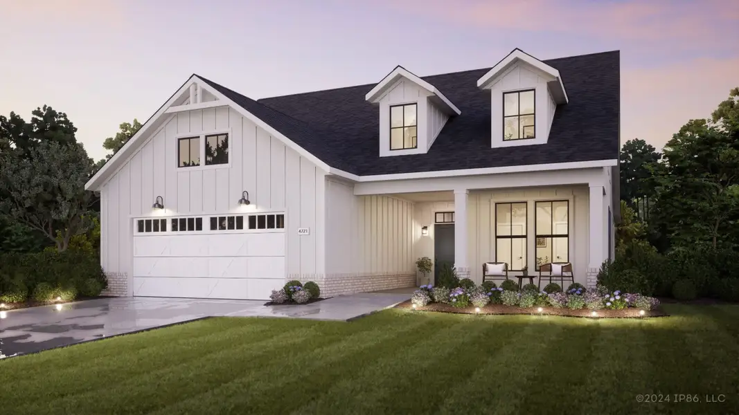 Representative exterior photo of a completed home built from the Torino by Perfection Builders in The Courtyards at Oakland Hills, Louisville, KY (Image 8).