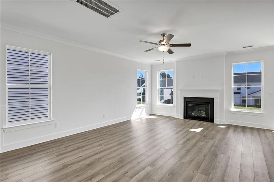 Spacious, unfurnished interior of a new home in Villas at Dawsonville, Dawsonville (Image 18). Spacious, unfurnished interior of a new home in Villas at Dawsonville, Dawsonville (Image 18).
