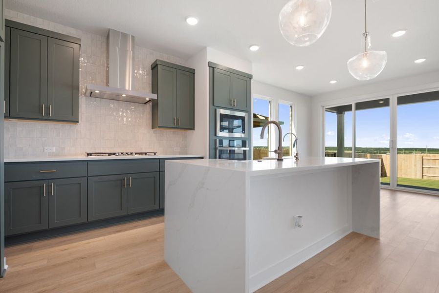 Furnished interior view inside a new home in Terrace Collection at Lariat, Liberty Hill (Image 8).