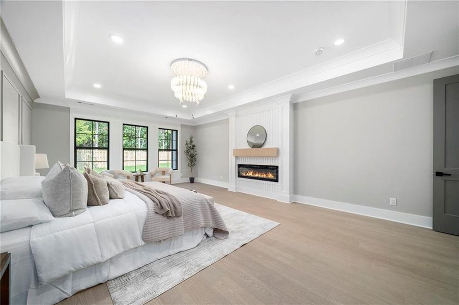 Furnished interior view inside a new home in , Suwanee (Image 53).