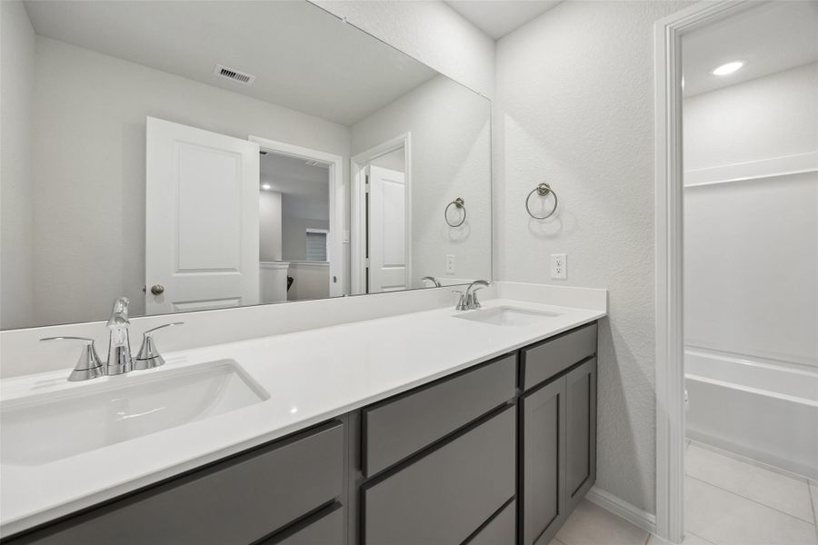 Furnished interior view inside a new home in Saint Tropez, Huffman (Image 3).