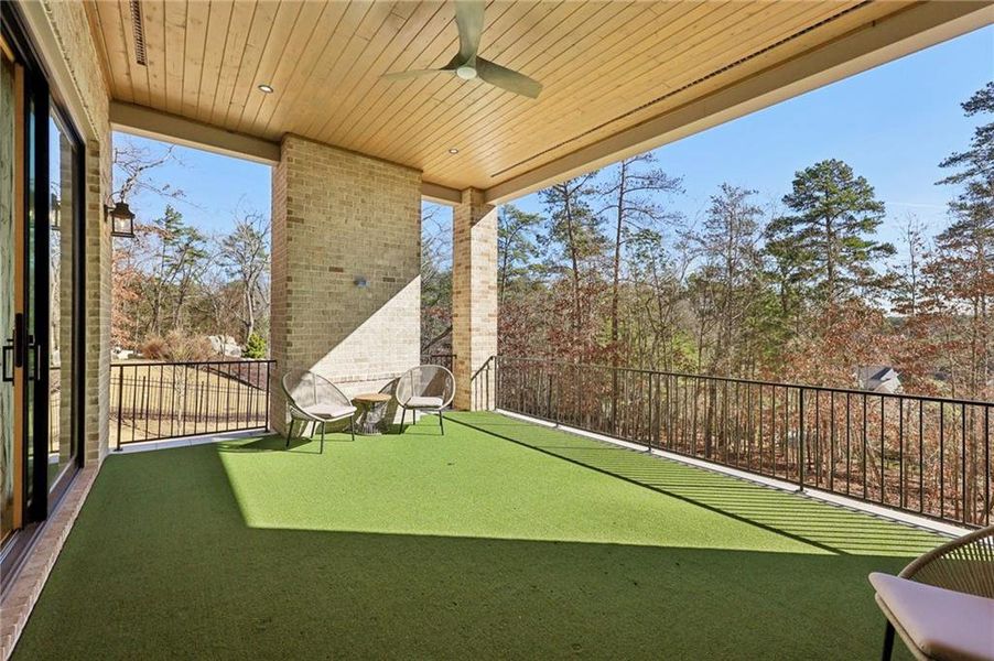 Exterior details and patio area of a home in , Suwanee (Image 34).