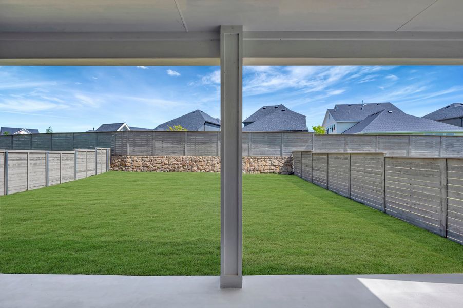 Exterior details and patio area of a home in Treeline, Justin (Image 23). Exterior details and patio area of a home in Treeline, Justin (Image 23).