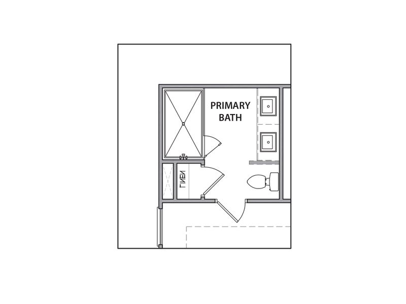 2D floor plan layout for the The Saxton by My Home Communities in Red Bird Manor, Jefferson, GA (Image 5).