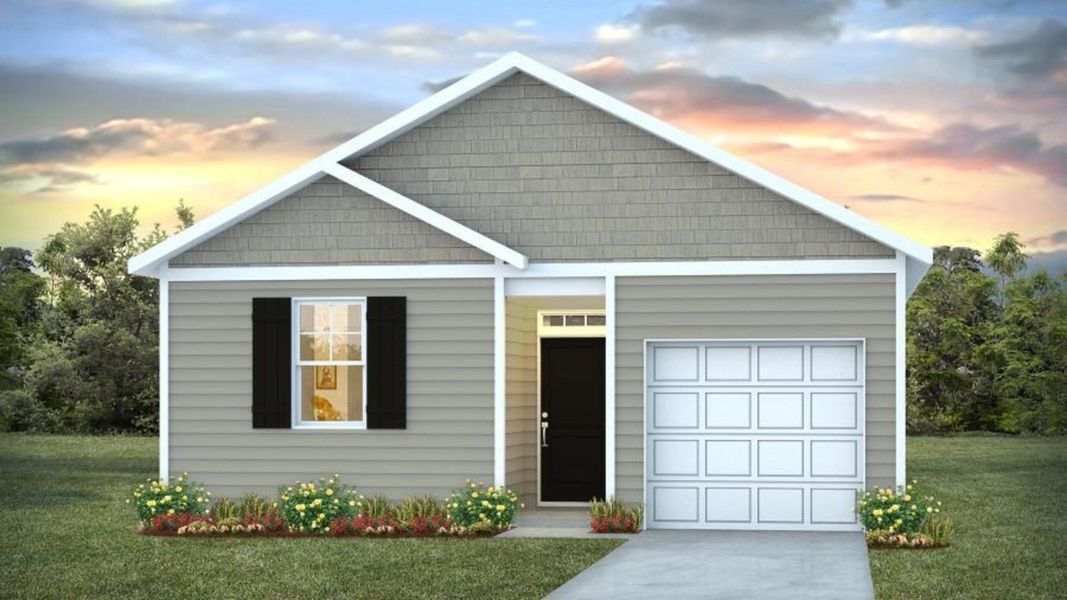 Representative exterior photo of a completed home built from the HELENA by D.R. Horton in Settlement at Salamander, North Charleston, SC (Image 2).