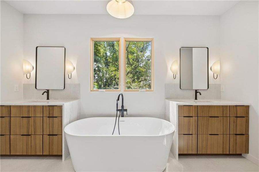 Furnished interior view inside a new home in , Atlanta (Image 12).