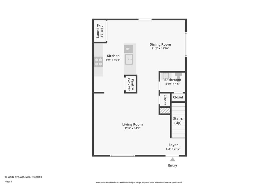 2D floor plan layout of this home in , Asheville, NC (Image 3).