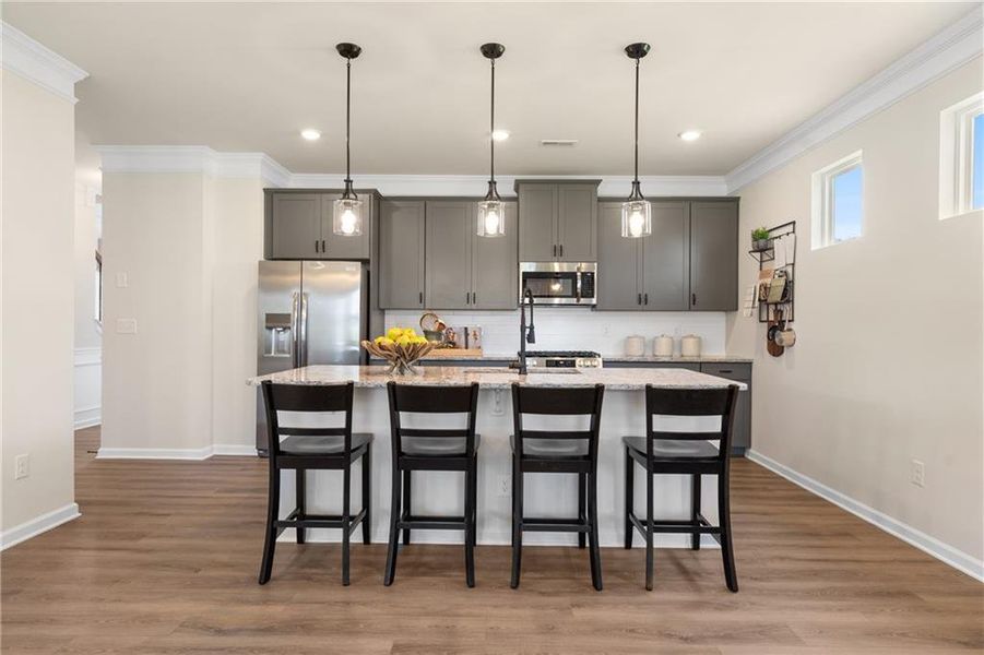 Furnished interior view inside a new home in Chestnut Creek Crossing, Collegedale (Image 12).