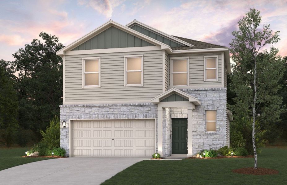 A house with trees around it. A house with trees around it.