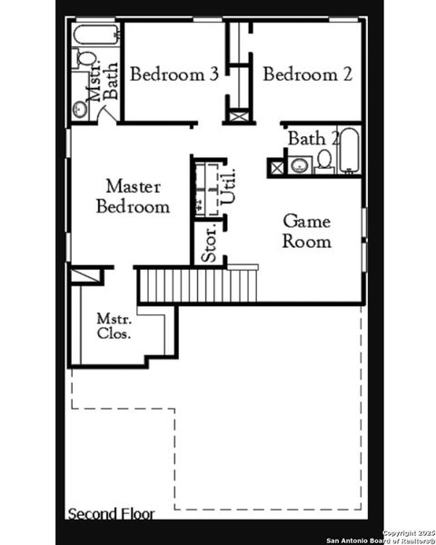 2D floor plan layout of this home in Garden Grove, Schertz, TX (Image 3).