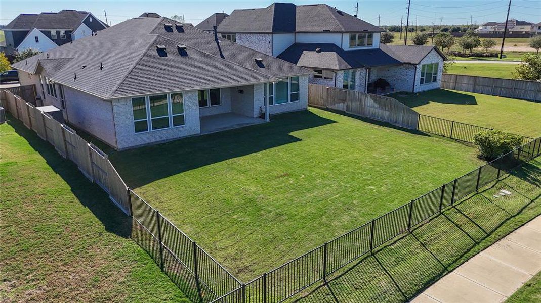 Backyard is large enough to add a pool.