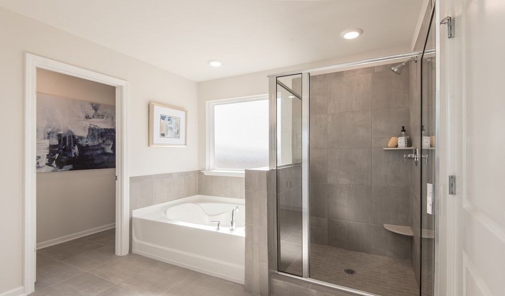 Furnished interior view inside a new home in Creekside at Oxford Park, Fairburn (Image 17).