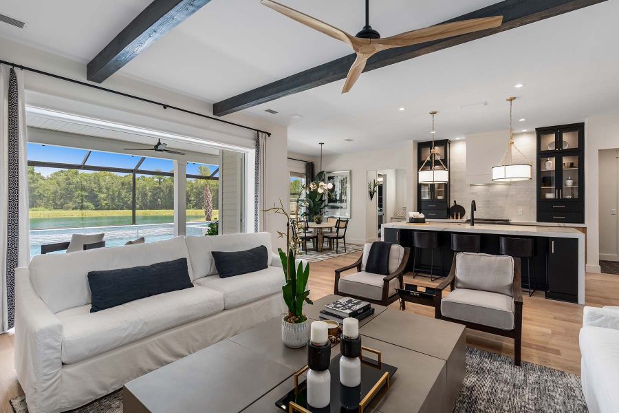 Representative furnished interior of a home built from the Kasie - Hidden Creek by MasterCraft Builder Group in SilverLeaf, St. Augustine (Image 15).