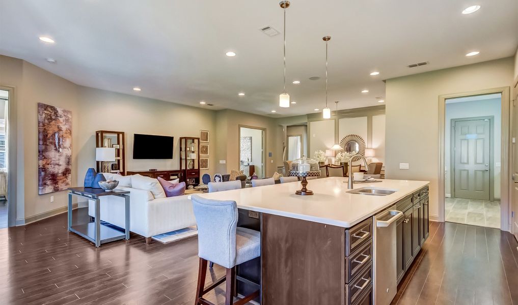 Kitchen overlooking great room