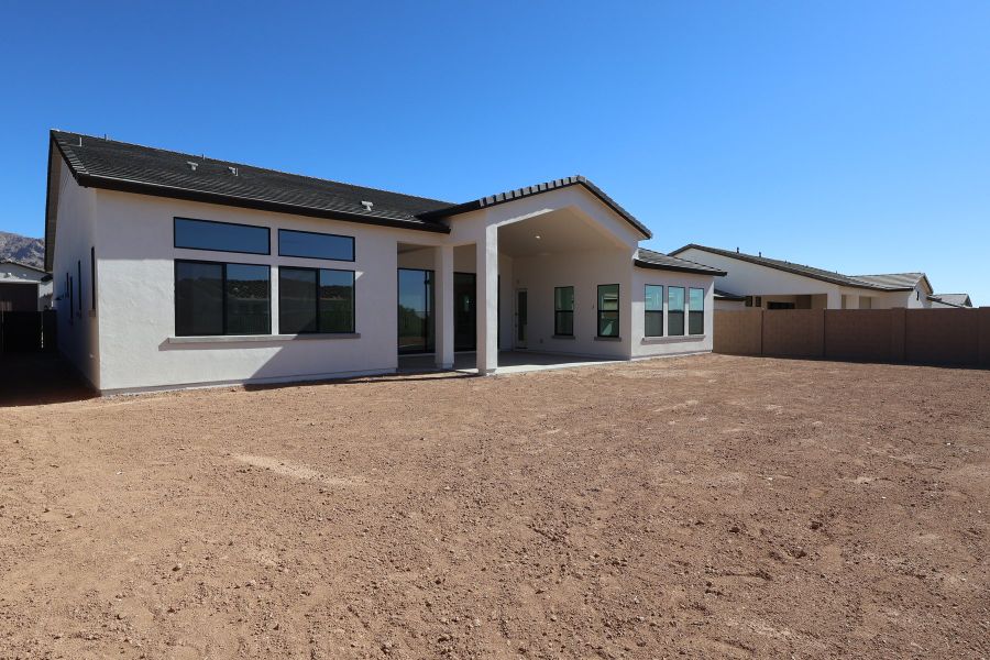 Exterior details and patio area of a home in Alta at Verrado Regent Hills, Buckeye (Image 3).
