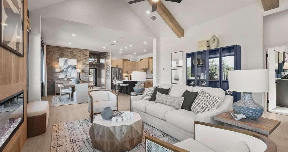 Furnished interior view inside a new home in Stream Waters, Buda (Image 11).