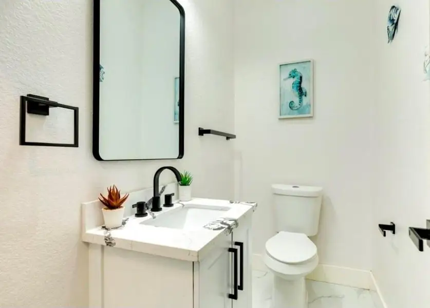 Half bathroom located on the main level