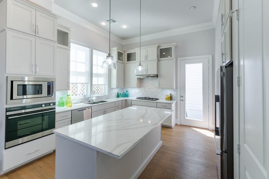 Spacious kitchen with LARGE island.