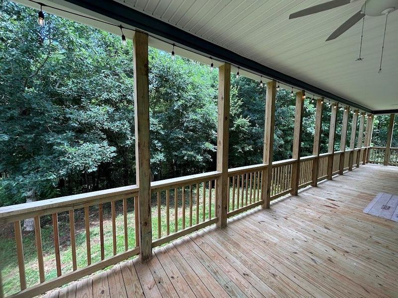 Exterior details and patio area of a home in , Bowdon (Image 25).