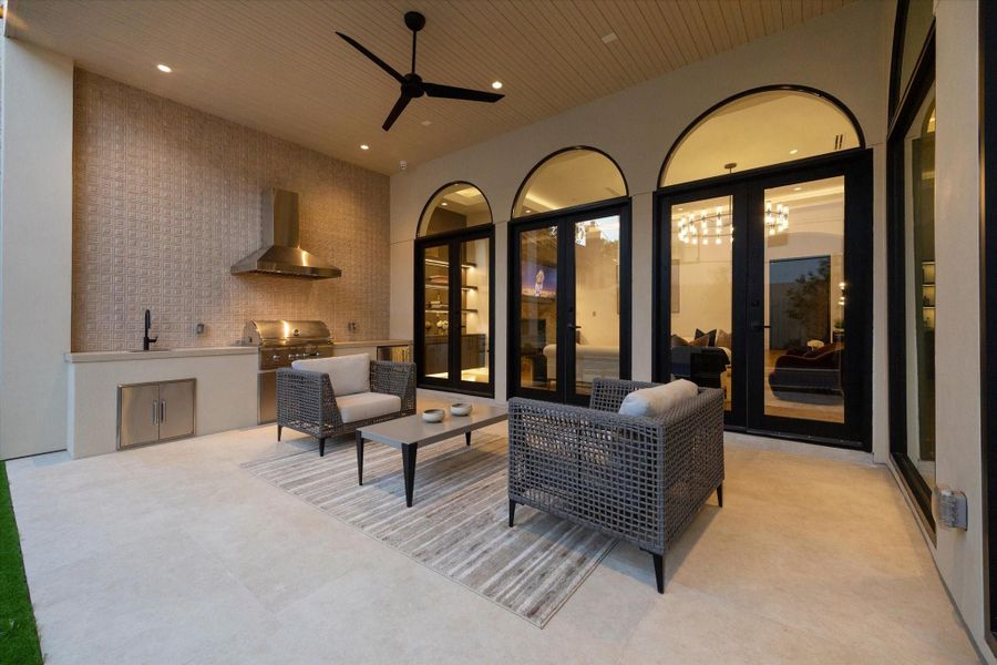 With good friends and good wine the outdoor living space can be both calming and invigorating