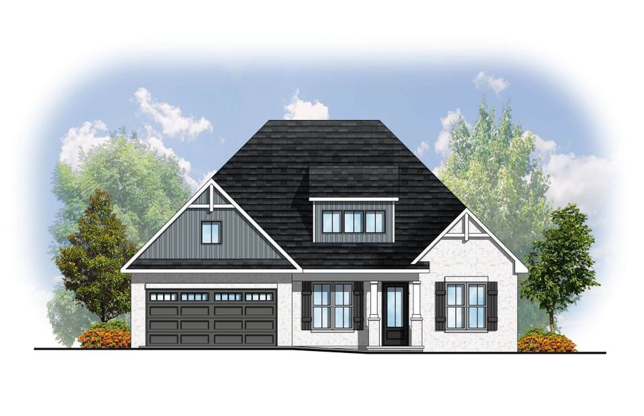 Representative rendering of the exterior for the Piedmont I by Cook Bros. Homes (Image 11).