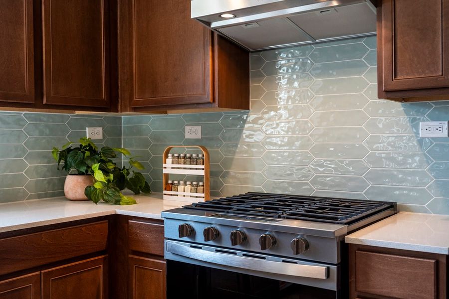 Glossy tile backsplash Glossy tile backsplash
