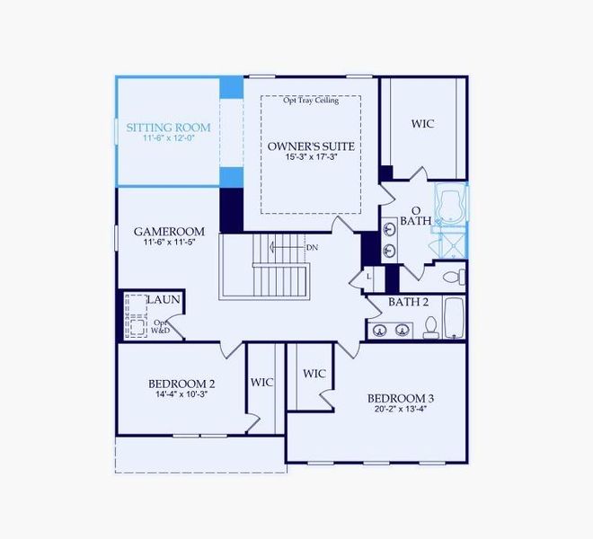 2D floor plan layout of this home in Briar Creek, Atlanta, GA (Image 4).