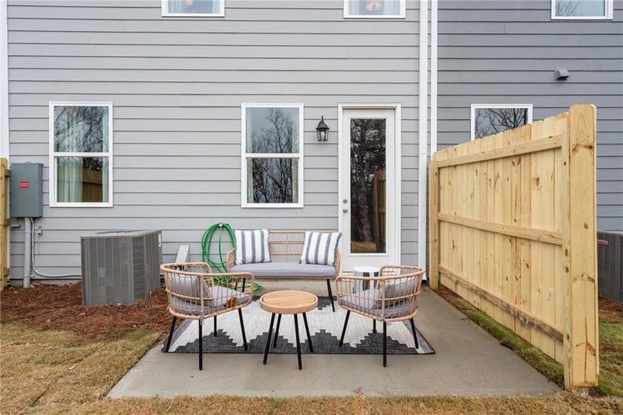Exterior details and patio area of a home in Stegall Village, Emerson (Image 4).