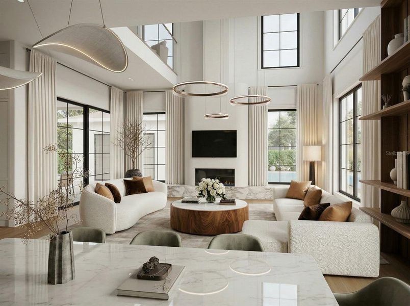 Furnished interior view inside a new home in , Orlando (Image 4).