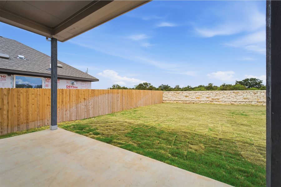 Exterior details and patio area of a home in Santa Rita Ranch, Liberty Hill (Image 4).