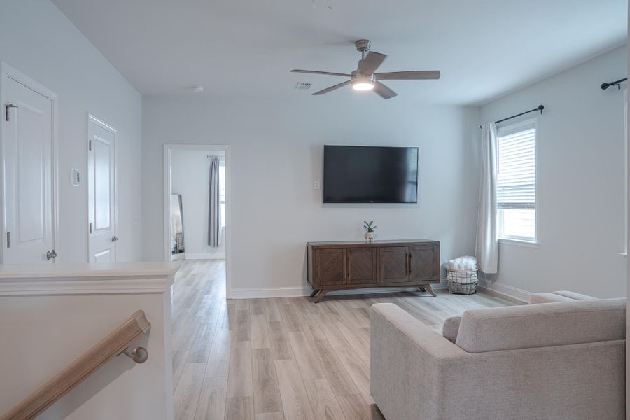 Furnished interior view inside a new home in Park's Edge at Carolina Bay, Charleston (Image 9). Furnished interior view inside a new home in Park's Edge at Carolina Bay, Charleston (Image 9).