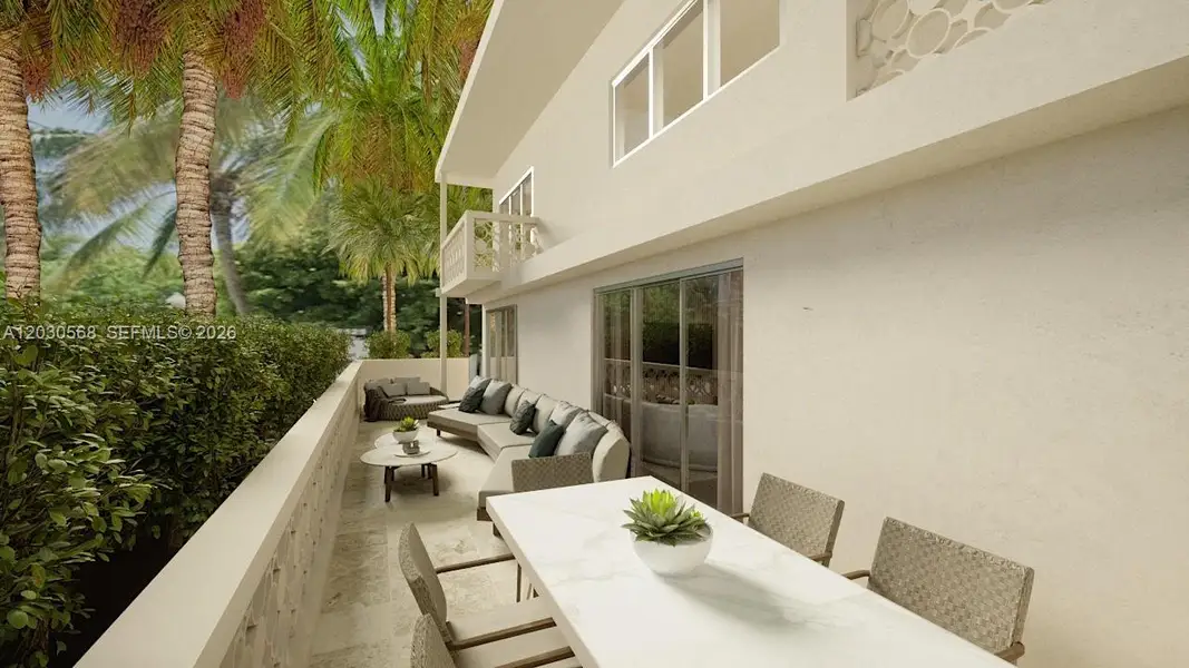 Exterior details and patio area of a home in , Miami Beach (Image 20).