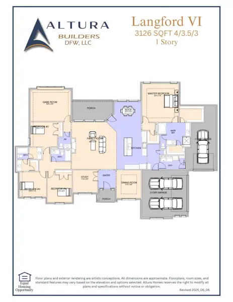 Image 12 representing the Langford VI by Altura Homes in Berkshire Estates, Mesquite, TX.