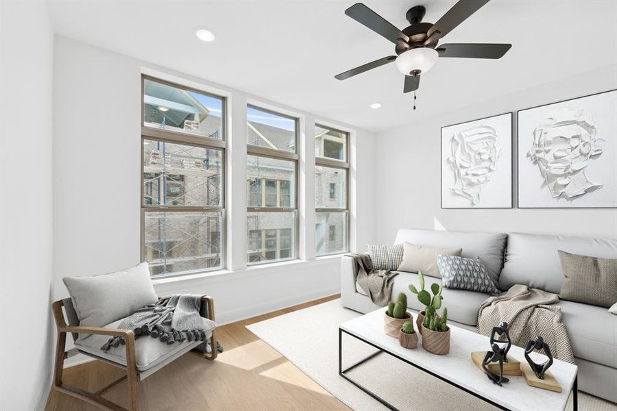Furnished interior view inside a new home in Hillside at Las Colinas, Irving (Image 7).